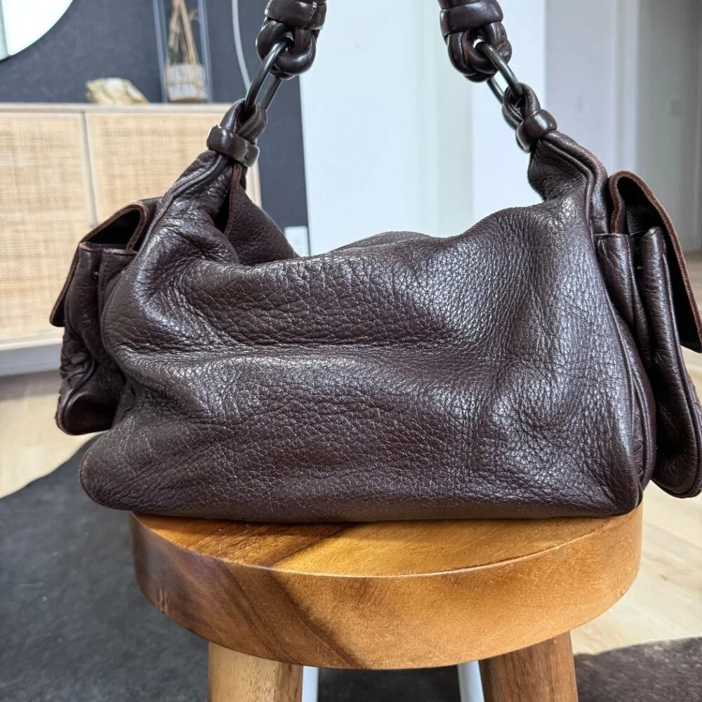 Bottega Veneta Leather Cocker Hobo Bag